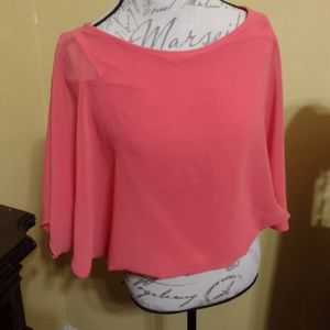 Double blouse color salmón